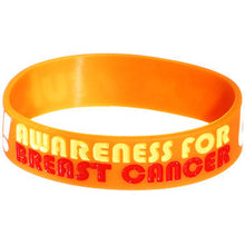 Orange White Black Boobies Rule Awareness for Breast Cancer Bracelet