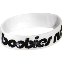 Black White Green Boobies Rule Awareness for Breast Cancer Bracelet