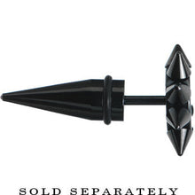 0G Biohazard Spiked Logo Fake Taper Ear Plug