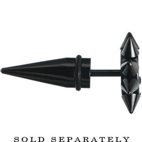 0G Biohazard Spiked Logo Fake Taper Ear Plug