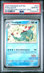 2025 Black Star Promo Illustration Contest 2024 Feraligatr 10 PSA #213