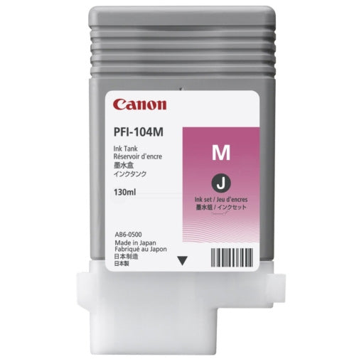 New, Pre-owned, Original Canon PFI-104 Standard Yield Magenta Ink Cartridge, 3631B001AA