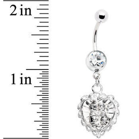 Romantic Couples Heart Belly Ring
