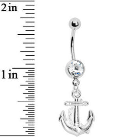 Crystalline Gem Anchor Belly Ring