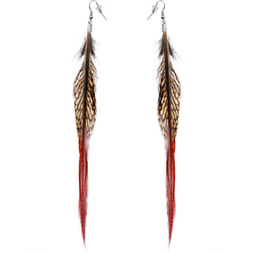Natural Beauty Feather Earrings