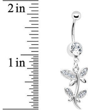 Crystalline Gem Flowering Butterfly Belly Ring