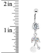 Crystalline Gem Flowering Cherry Belly Ring