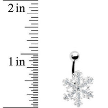 Crystalline Gem Snowflake Belly Ring
