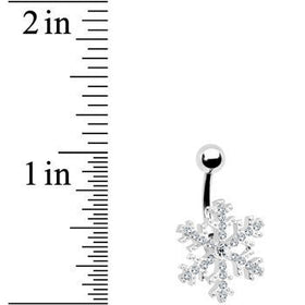 Crystalline Gem Snowflake Belly Ring