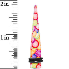 0G Groovy Retro Flower Acrylic Taper