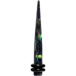 6G Peacock Feathers Acrylic Taper