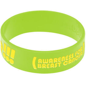 Lime Green Yellow Boobies Rule Awareness for Breast Cancer Bracelet