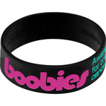 Black Pink Boobies Awareness for Breast Cancer Bracelet