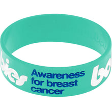Aqua White Boobies Awareness for Breast Cancer Bracelet