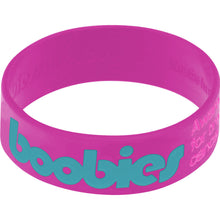 Purple Aqua Boobies Awareness for Breast Cancer Bracelet