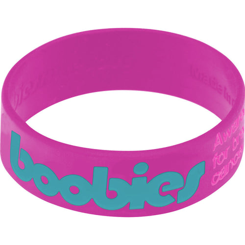 Purple Aqua Boobies Awareness for Breast Cancer Bracelet