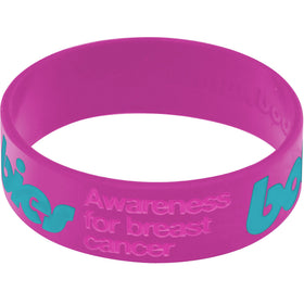 Purple Aqua Boobies Awareness for Breast Cancer Bracelet