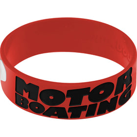 Red Black I Love Motor Boating Breast Cancer Bracelet