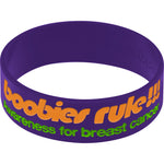 Purple Green I Love Motor Boating Breast Cancer Bracelet