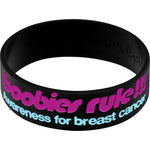 Black Aqua I Love Motor Boating Breast Cancer Bracelet