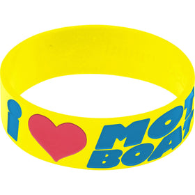 Yellow Blue I Love Motor Boating Breast Cancer Bracelet
