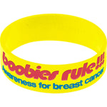 Yellow Blue I Love Motor Boating Breast Cancer Bracelet