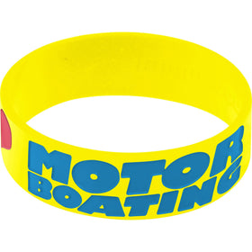 Yellow Blue I Love Motor Boating Breast Cancer Bracelet