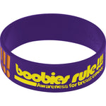 Puprle Yellow Boobies Rock Breast Cancer Bracelet