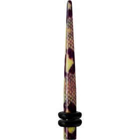 8G Green Snake Skin Acrylic Taper