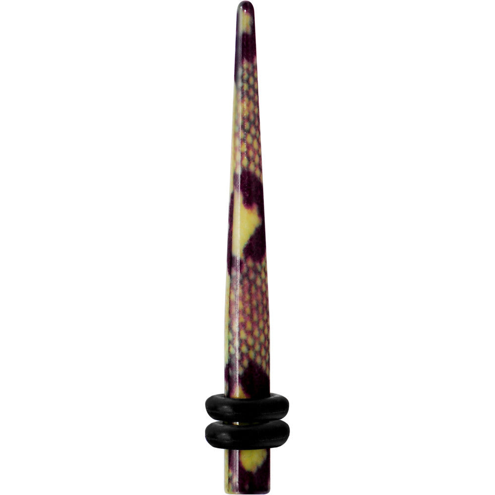 8G Green Snake Skin Acrylic Taper
