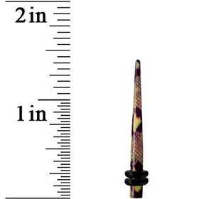 8G Green Snake Skin Acrylic Taper