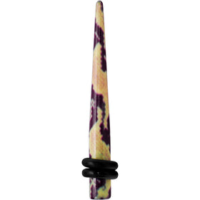 6G Green Snake Skin Acrylic Taper