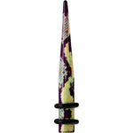 4G Green Snake Skin Acrylic Taper