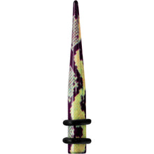 4G Green Snake Skin Acrylic Taper