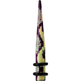 4G Green Snake Skin Acrylic Taper