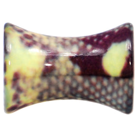 4G Green Snake Skin Acrylic Saddle Plug