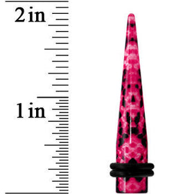 0G Pink Snake Skin Acrylic Taper