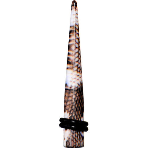 2G Blushing Snake Skin Acrylic Taper