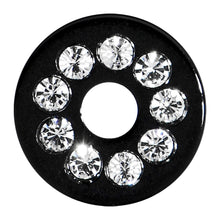 4G Black Acrylic with Clear Jeweled Flesh Tunnel