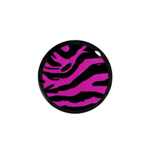 9/16 Acrylic Pink Black Zebra Saddle Plug