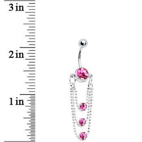 Pretty in Pink Dangle Belly Ring