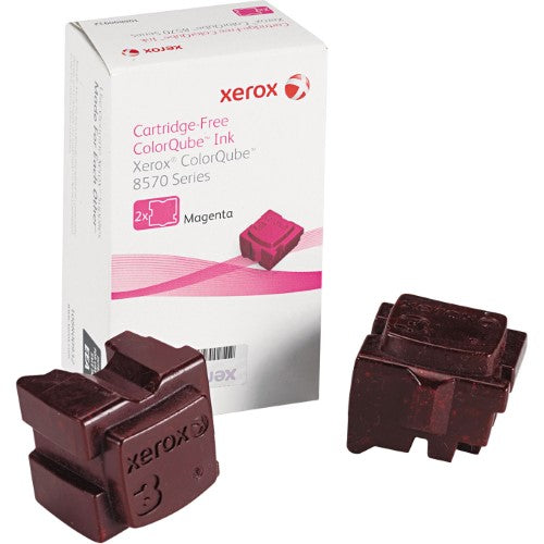 New, Pre-Owned - Xerox ColorQube 8570 / 8580 Magenta Solid Ink Pack (2 Sticks) (108R00927) (108R00947)