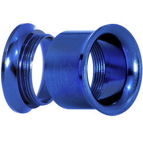 13mm Royal Blue Anodized Titanium Screw Fit Tunnel