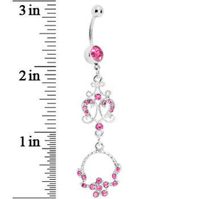 Pink Baroque Enchantment Chandelier Belly Ring