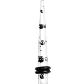 6G Clear Acrylic Glitter Black Skull Confetti Taper