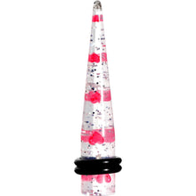 Clear Acrylic Glitter Pink Heart Confetti Taper 8G to 16mm