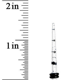 8G Clear Acrylic Glitter Black Star Confetti Taper