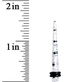 6G Clear Acrylic Glitter Black Star Confetti Taper