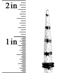 4G Clear Acrylic Glitter Black Star Confetti Taper