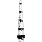4G Clear Acrylic Glitter Black Star Confetti Taper